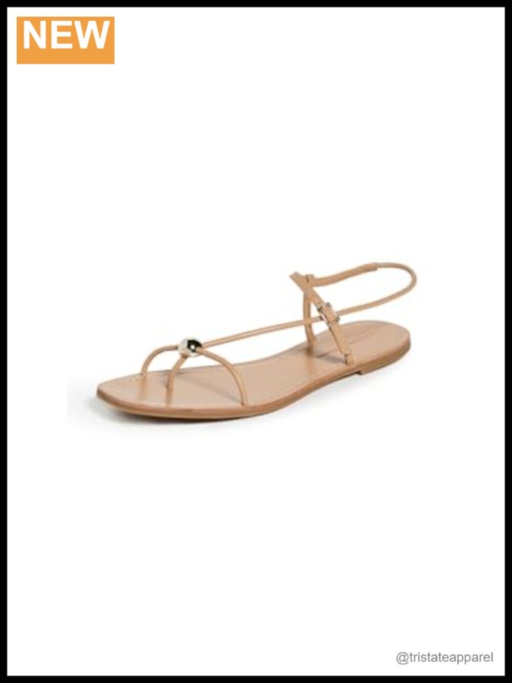 Lara Strappy Flat Sandals With Ball Lambskin Leather